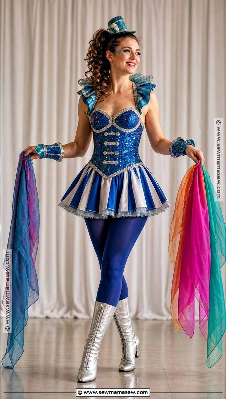 Blue Circus Performer Corset Costume - 35 Blue Corset Halloween Costumes