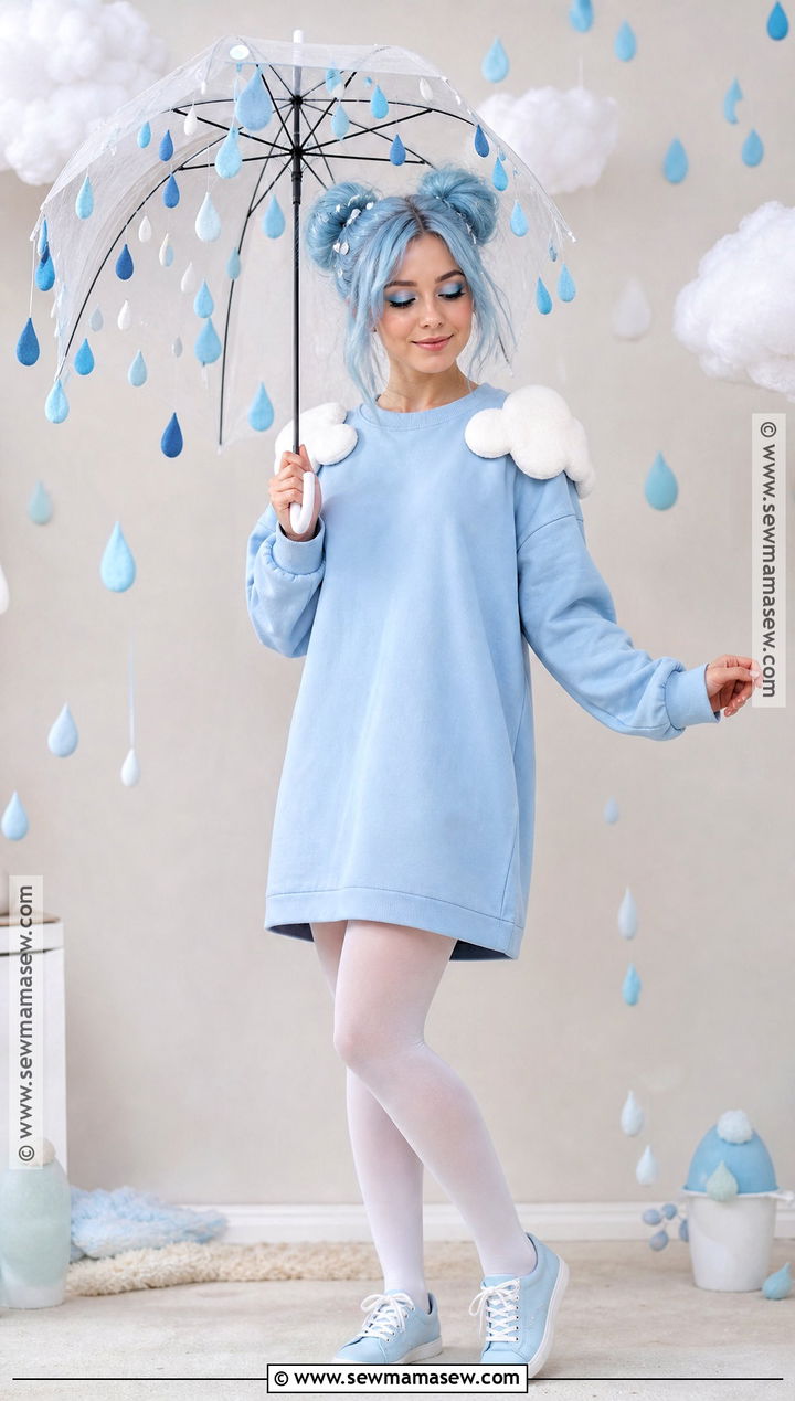 Blue Cloud Costume - 35 blue hair halloween costumes ideas