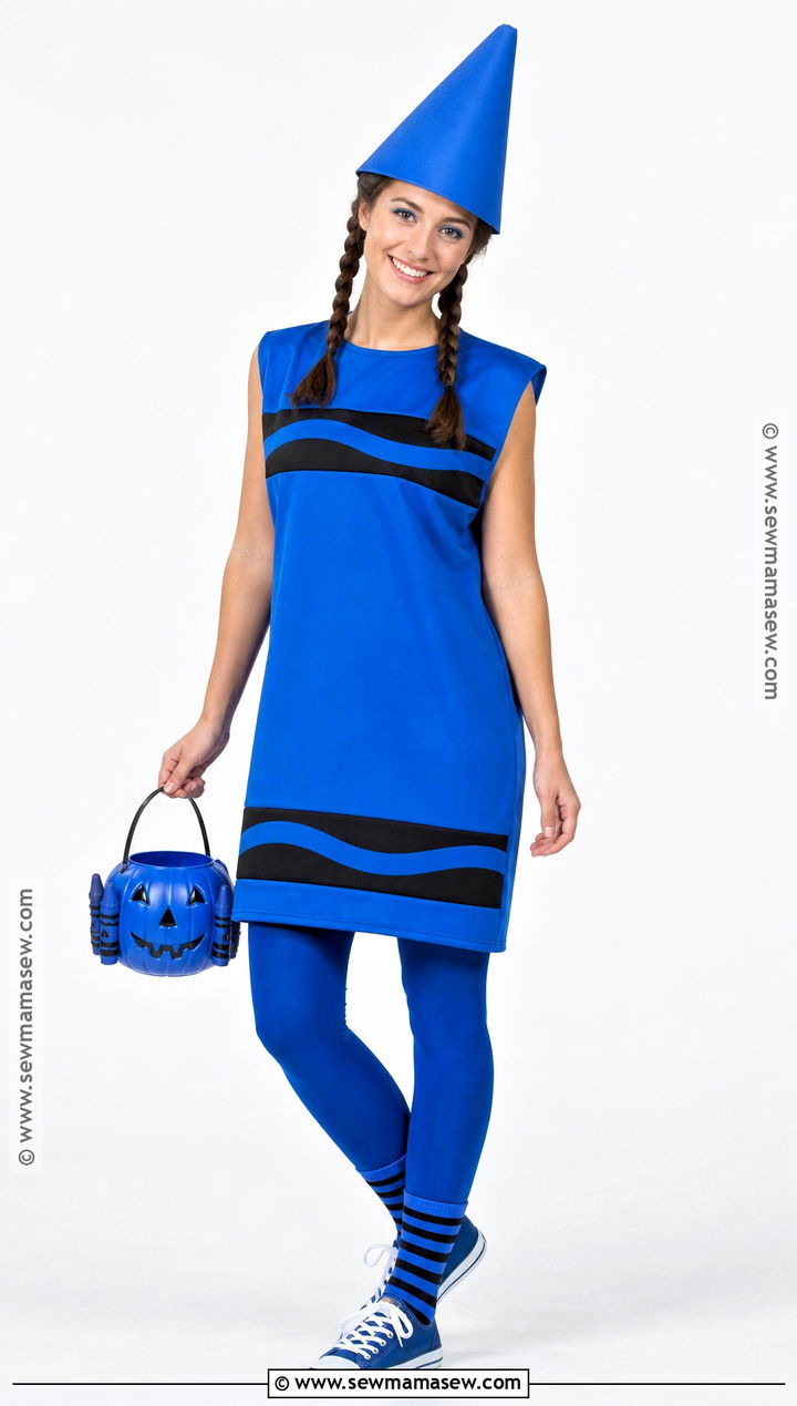 Blue Crayon Costume With Leggings - 35 crayon costume ideas