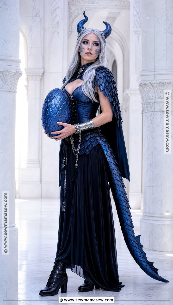 Blue Dragon Queen Corset Costume - 35 Blue Corset Halloween Costumes