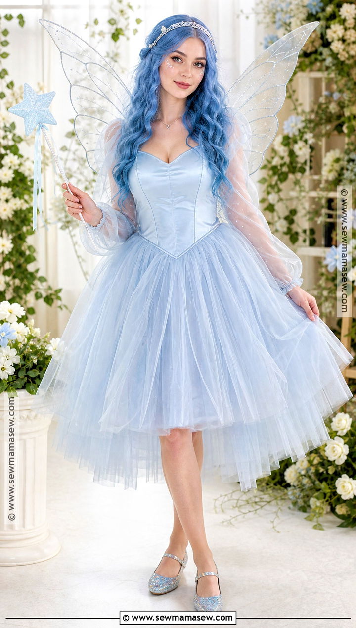 Blue Fairy Costume With Blue Hair - 30 halloween costumes blue hair
