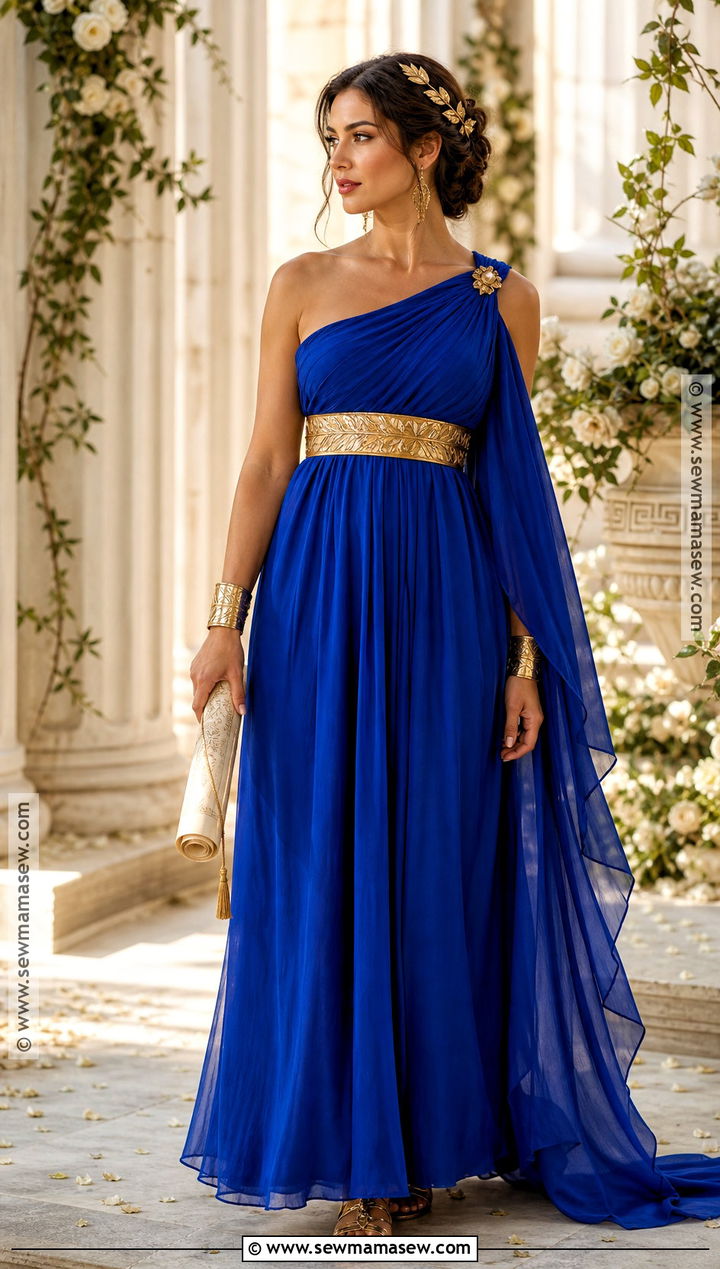 Blue Greek Goddess Costume - 30 blue dress costume ideas