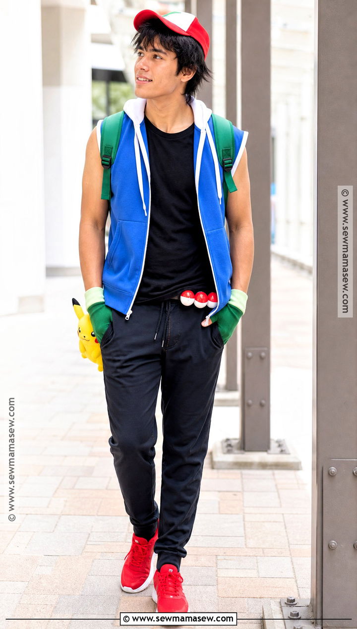 Blue Hoodie Ash Ketchum Costume - 35 ash ketchum costume ideas