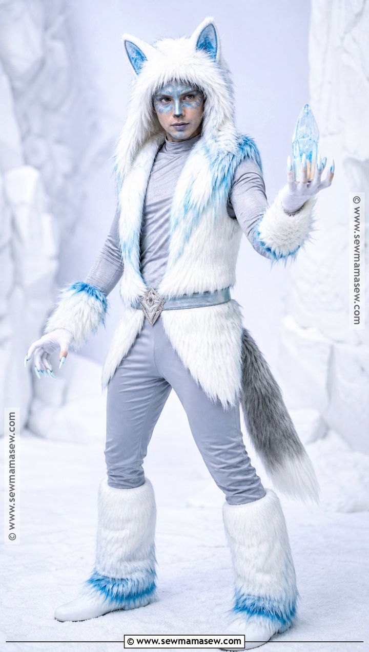 Blue Ice Wolf Costume - 30 wolf costume ideas for men