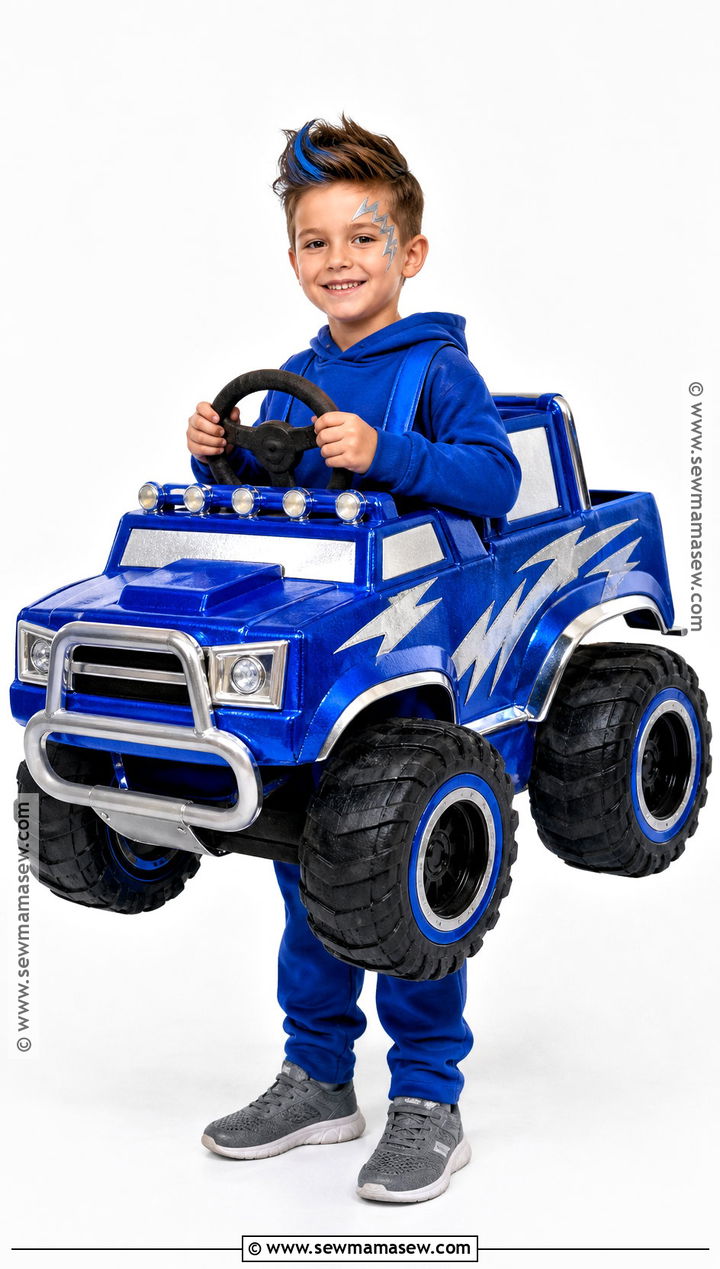 Blue Lightning Monster Truck Costume - 30 monster truck costume ideas
