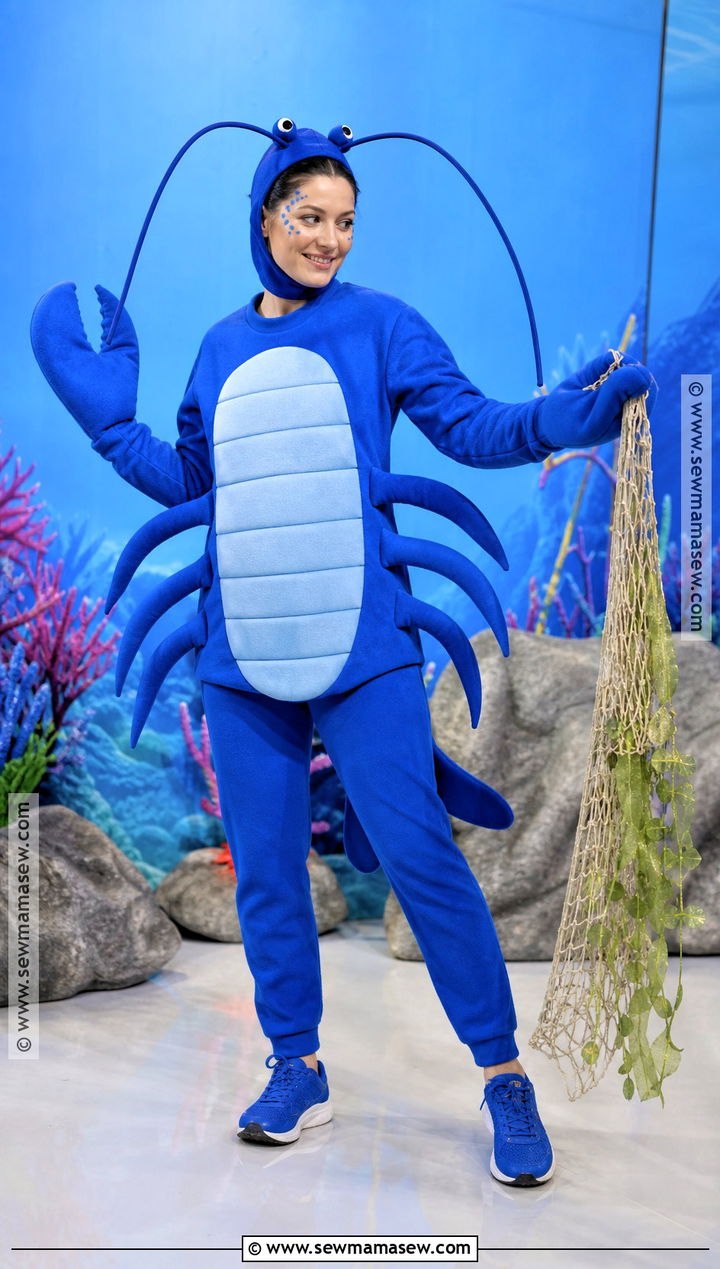 Blue Lobster Costume With Long Antennae - 30 under the sea costume ideas