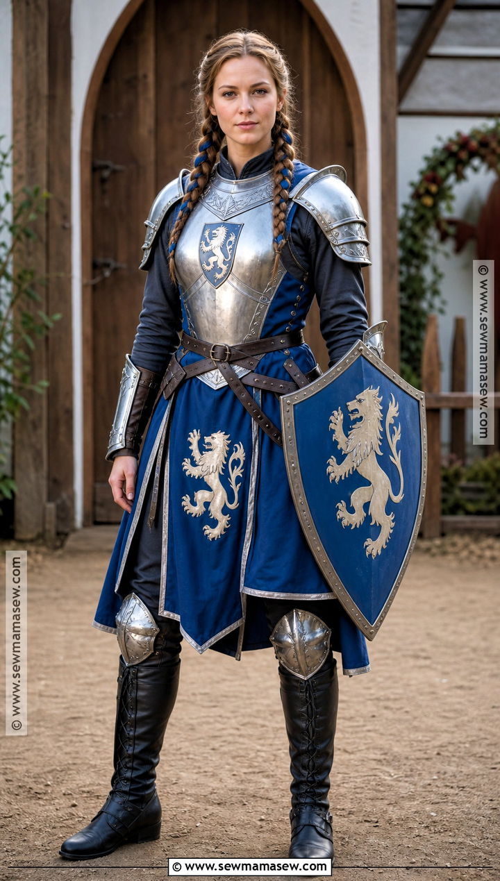 Blue Medieval Female Knight Costume - 30 female knight costume ideas