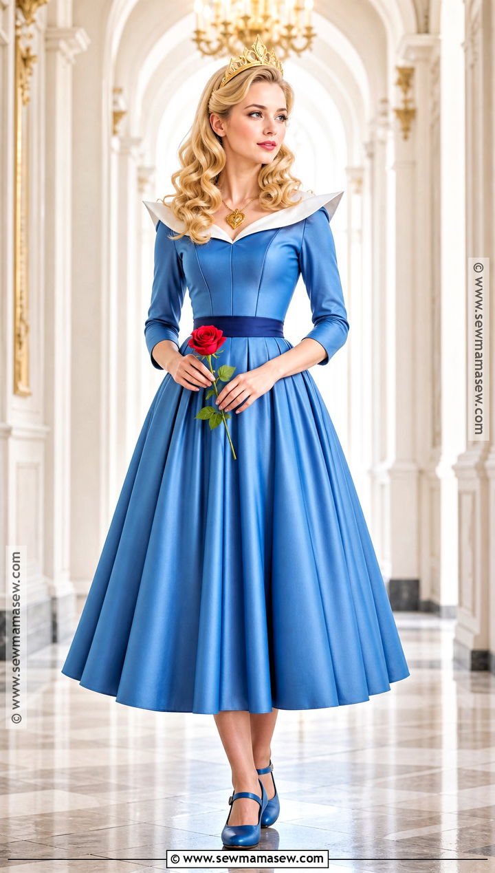 Blue Midi Aurora Costume - 35 Aurora Sleeping Beauty Costume Ideas