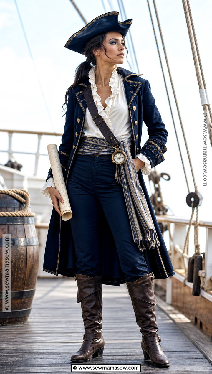 Blue Navy Pirate Costume - 35 pirate costumes