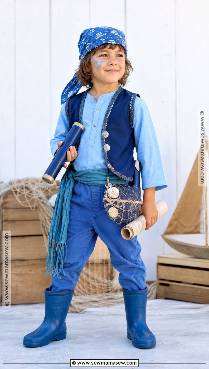 Blue Ocean Pirate Costume - 35 pirate costume ideas for kids