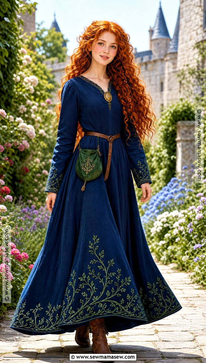 Blue Patterned Merida Costume - 30 Merida Halloween Costume Ideas