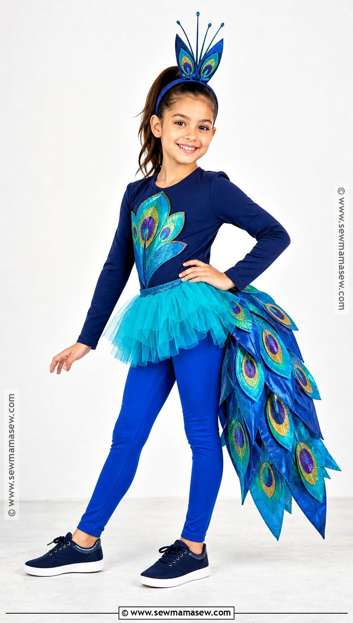 Blue Peacock Costume - 30 peacock costume ideas for kids
