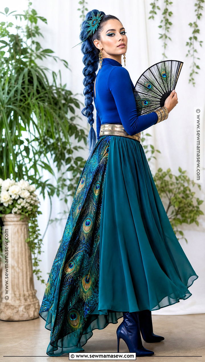 Blue Peacock Costume - 35 blue hair halloween costumes ideas