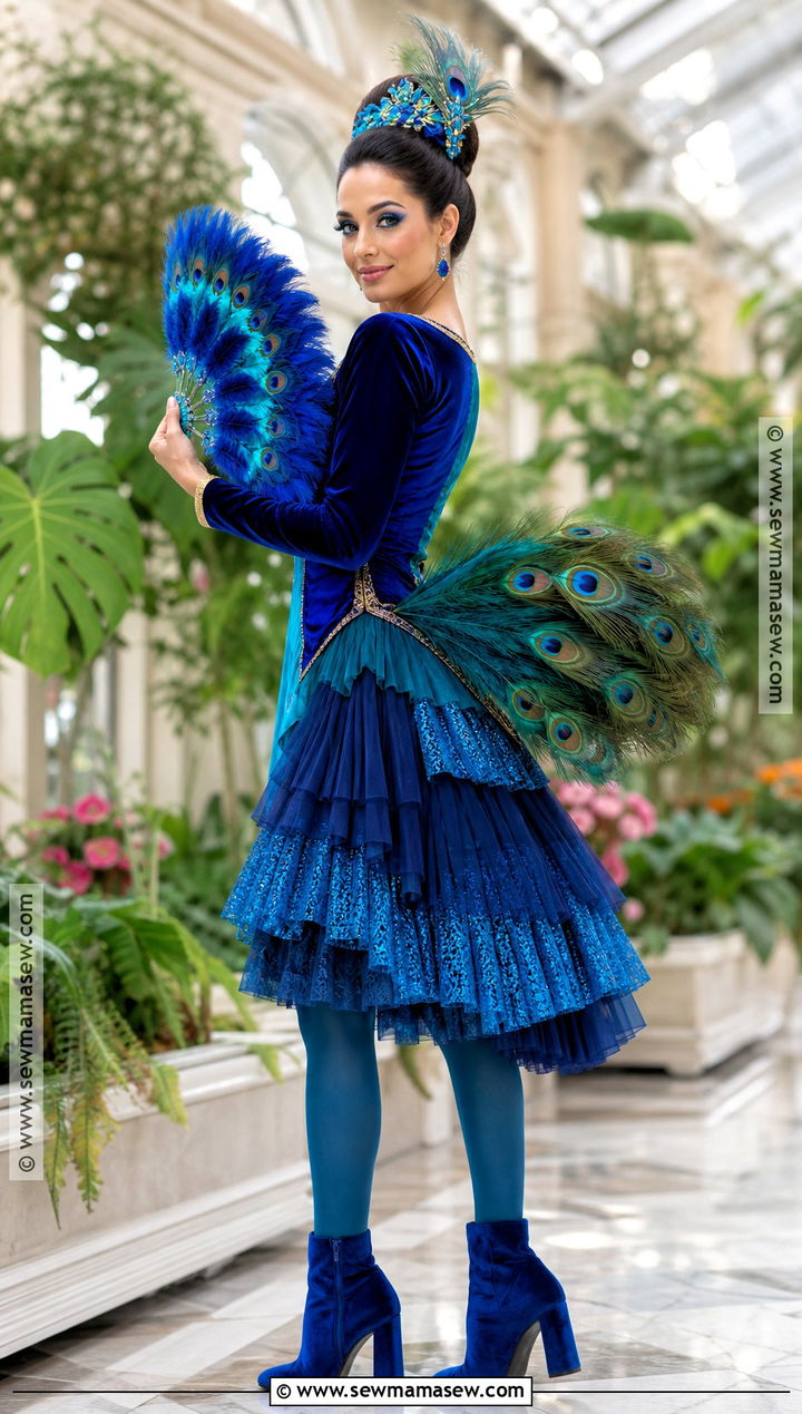 Blue Peacock Costume - 30 blue costume ideas for women