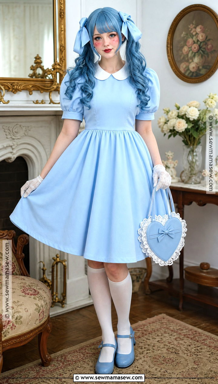 Blue Porcelain Doll Costume - 35 blue hair halloween costumes ideas