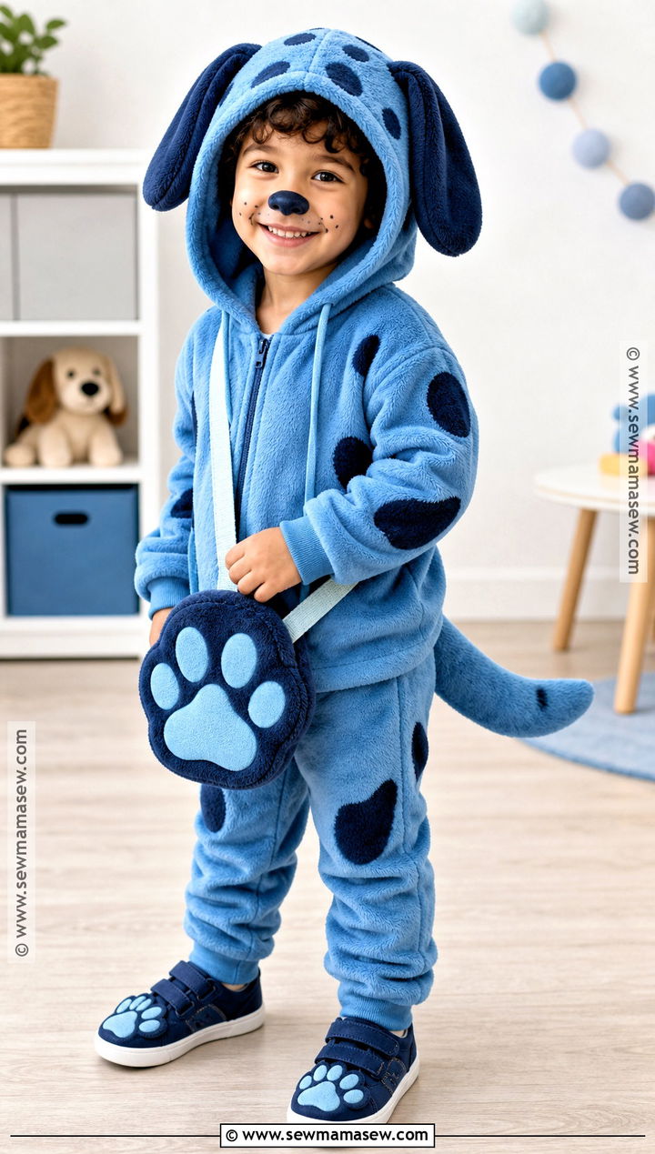 Blue Puppy Costume With Floppy Ears - 30 costumes for kids