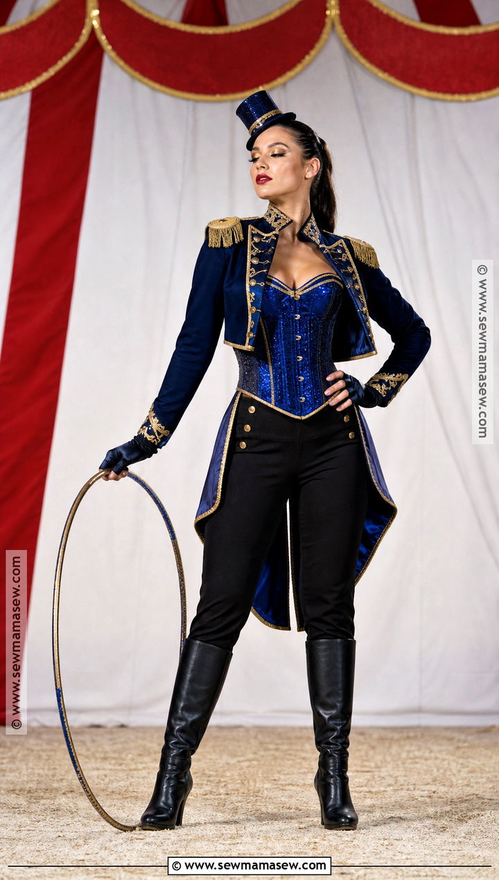 Blue Ringmaster Corset Costume - 35 Blue Corset Halloween Costumes