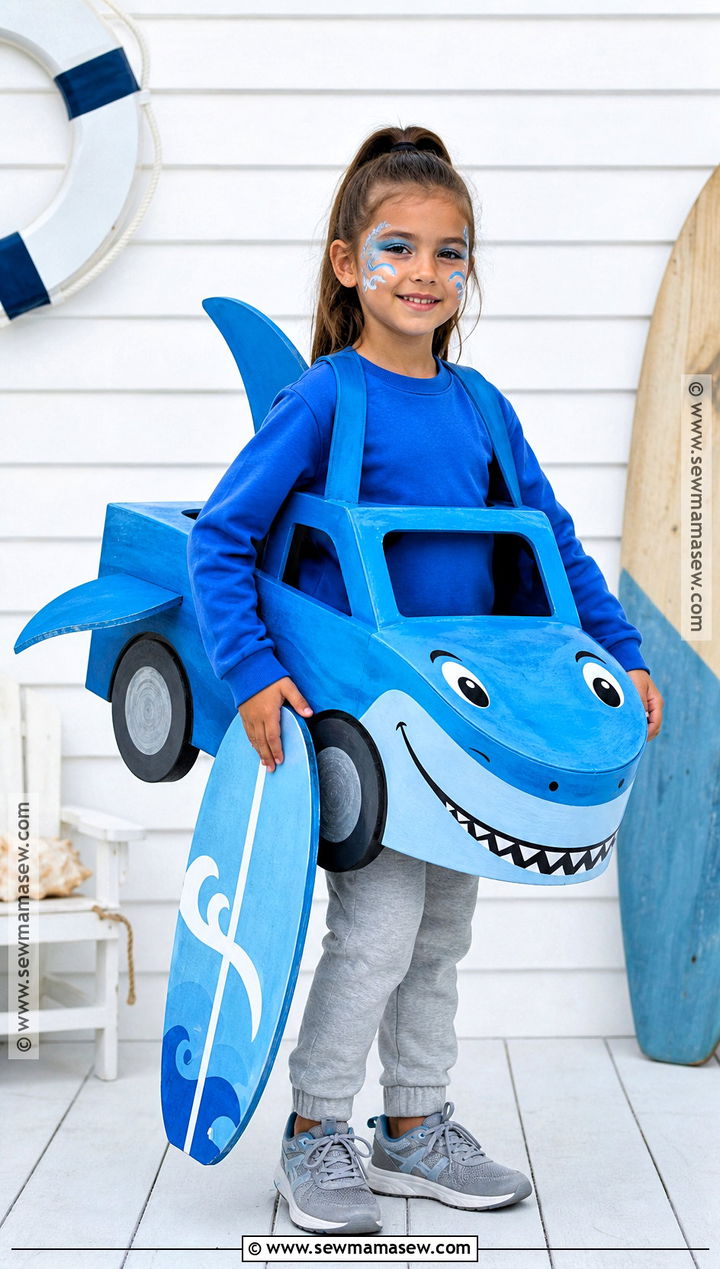 Blue Shark Car Costume - 30 car costume ideas