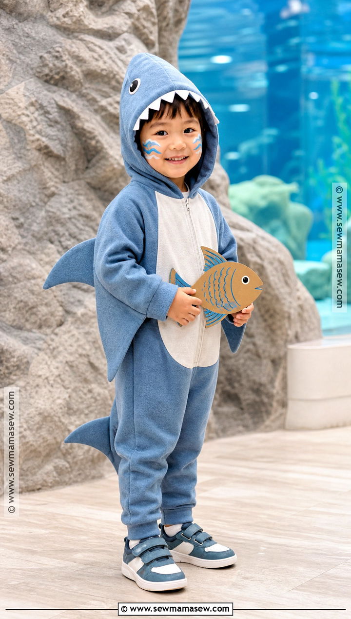 Blue Shark Costume - 30 easy halloween costumes for kids