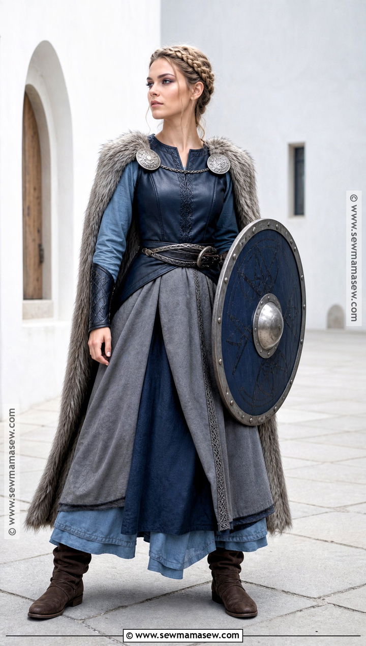 Blue Shield Maiden Costume - 30 viking warrior woman costumes