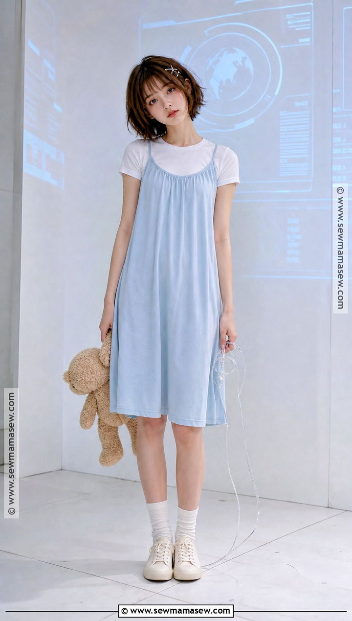 Blue Slip Dress Lain Cosplay - 30 lain cosplay ideas