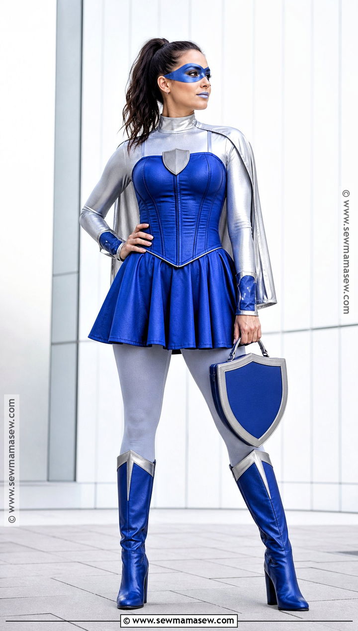 Blue Superhero Corset Costume - 35 Blue Corset Halloween Costumes