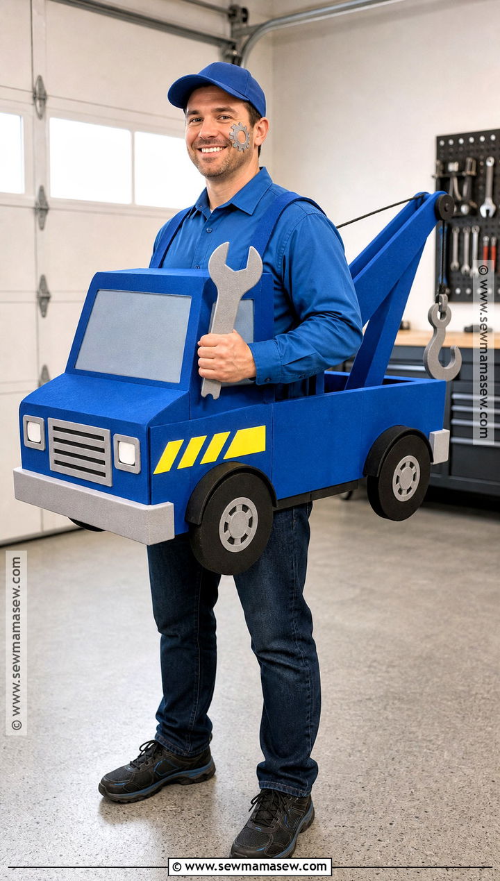 Blue Tow Truck Car Costume - 30 car costume ideas
