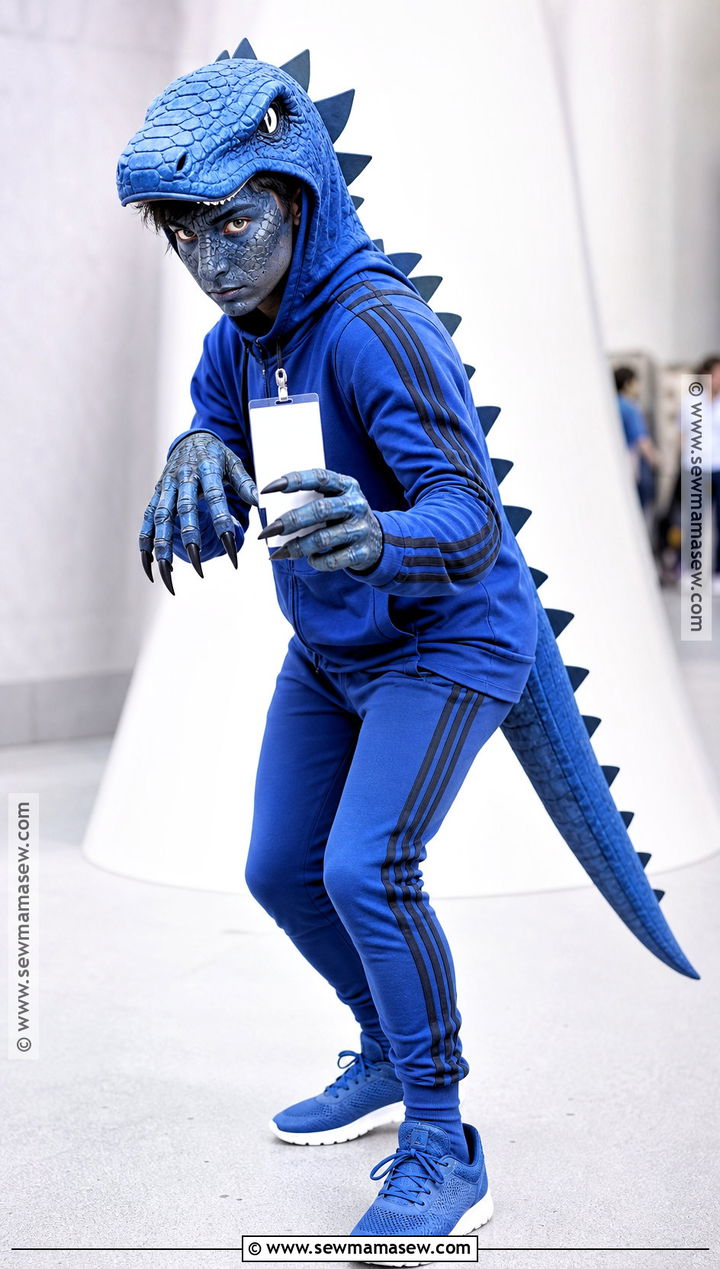 Blue Velociraptor Dinosaur Costume - 40 dinosaur costume ideas