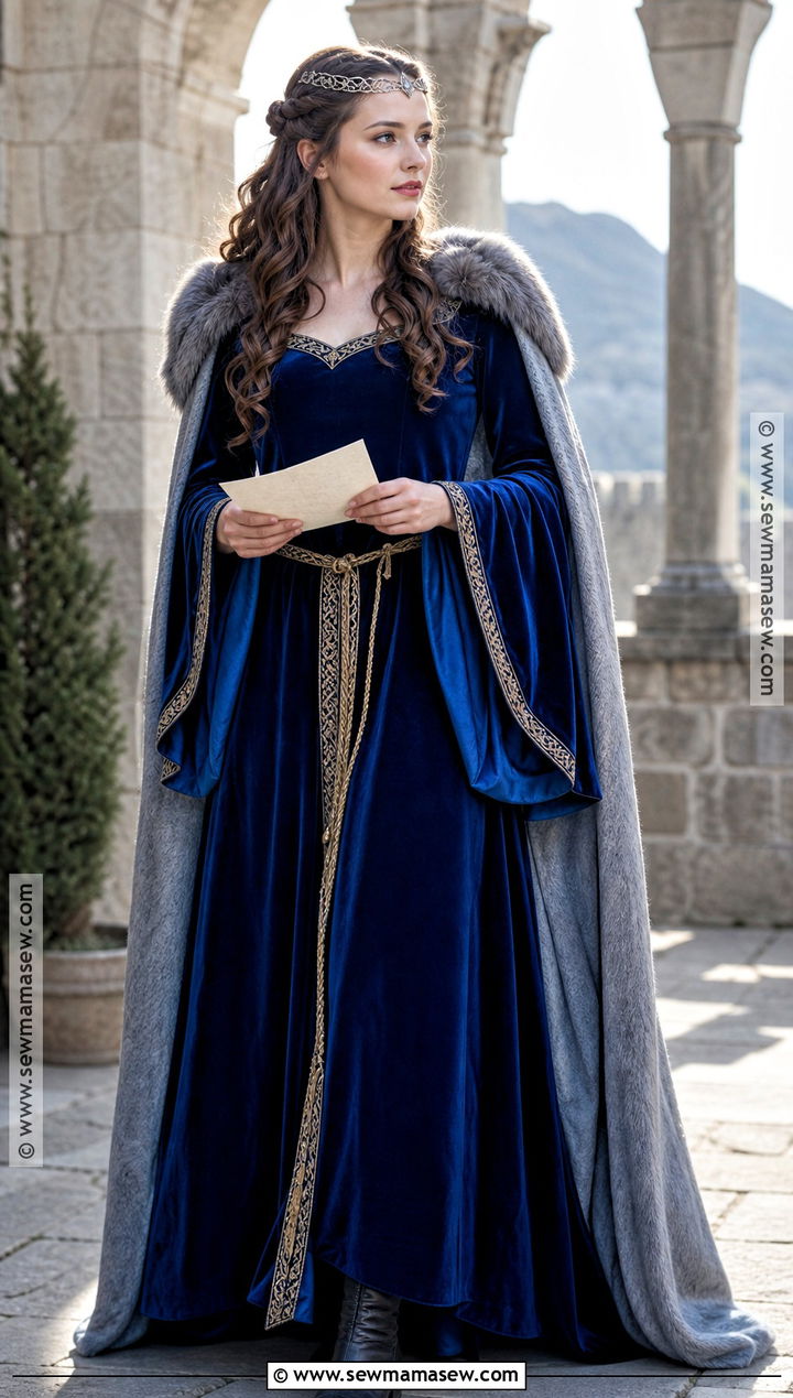 Blue Velvet Medieval Princess Costume - 35 medieval princess costume ideas