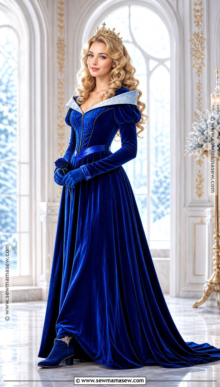 Blue Velvet Princess Aurora Costume - 35 Princess Aurora Costume Ideas