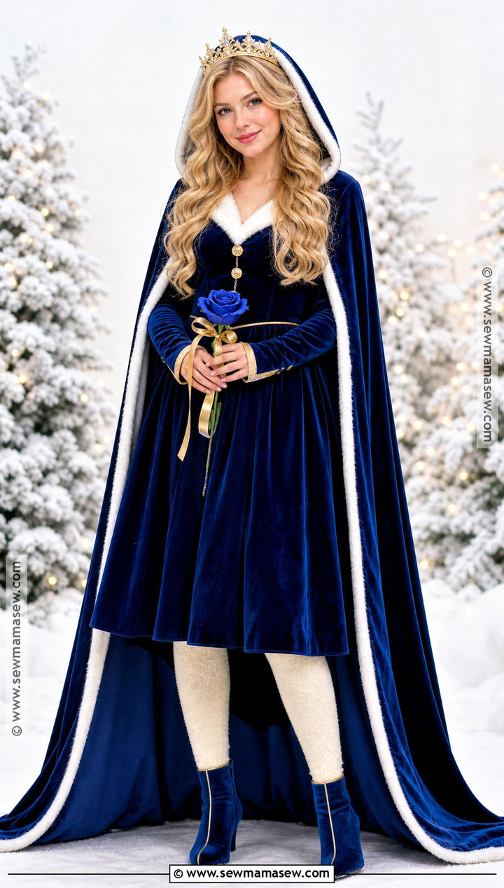 Blue Velvet Winter Aurora Costume - 35 Aurora Sleeping Beauty Costume Ideas