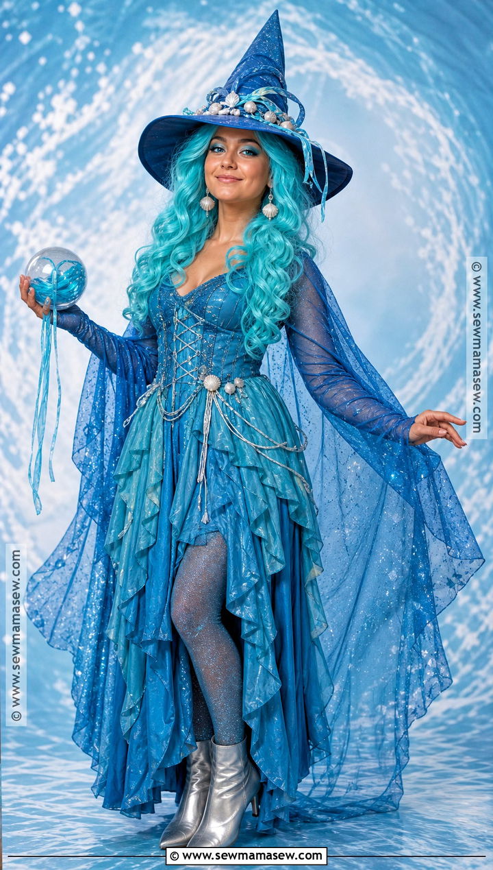 Blue Water Witch Costume - 45 witch halloween costume ideas