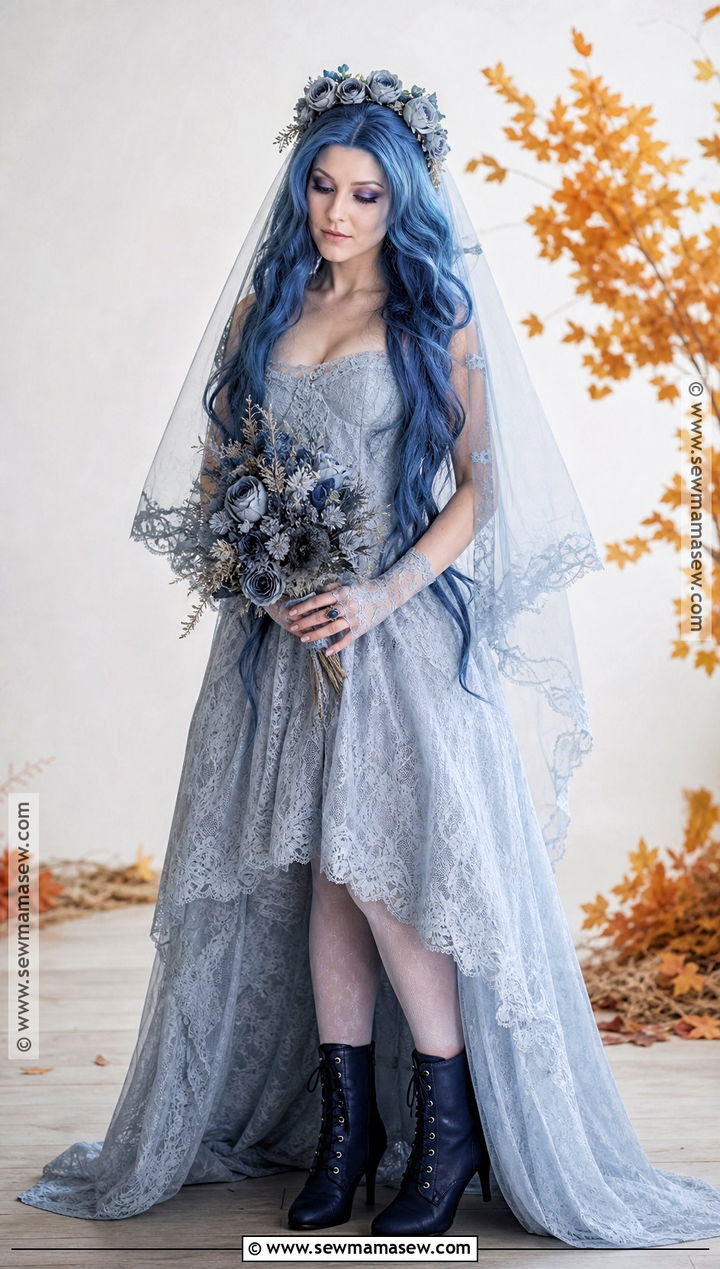 Blue Wig Corpse Bride Costume - 50 corpse bride costume ideas