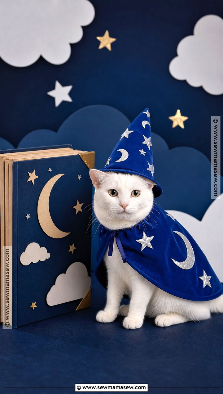 Blue Wizard Cat Costume - 30 Halloween Costume Ideas for Cats