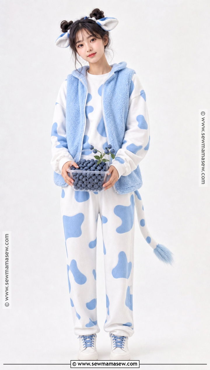 Blueberry Milk Cow Costume - 30 Cow Costume Women's Ideas