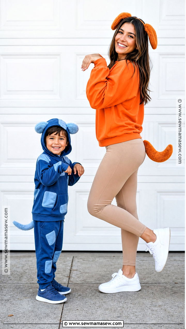 Bluey And Chilli Costume - 35 mommy and me halloween costumes