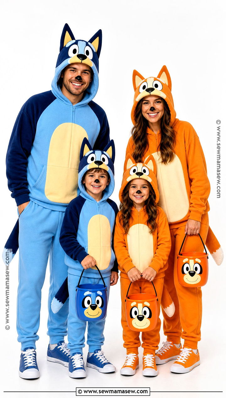 Bluey Family Costume - 30 family costume ideas for 4