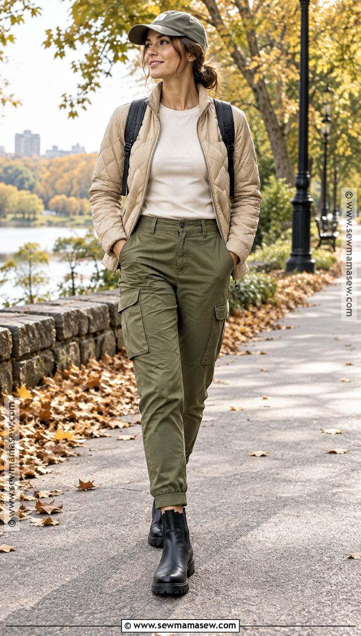 Blundstone Boots With Cargo Pants And Quilted Jacket - 20 Blundstone Women Outfit Fall Ideas