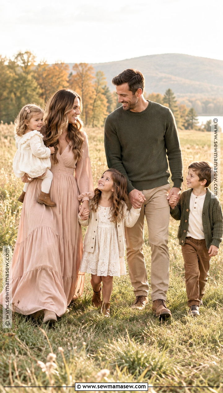 Blush And Olive Fall Family Photo Outfit - 25 fall family photos outfits