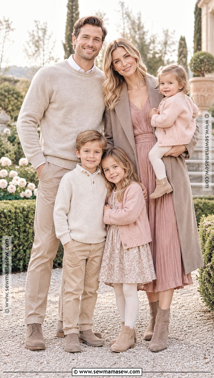 Blush And Taupe November Family Photo Outfits - 20 november family pictures outfits