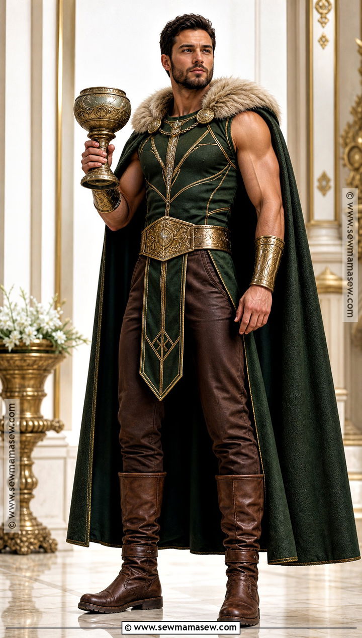 Boastful Loki Costume With Fur Trim - 35 loki costume ideas