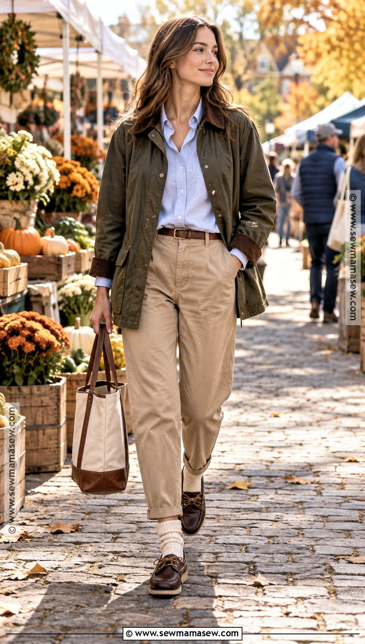 Boat Shoes With Chinos And A Barn Jacket - 15 fall flat shoes for women