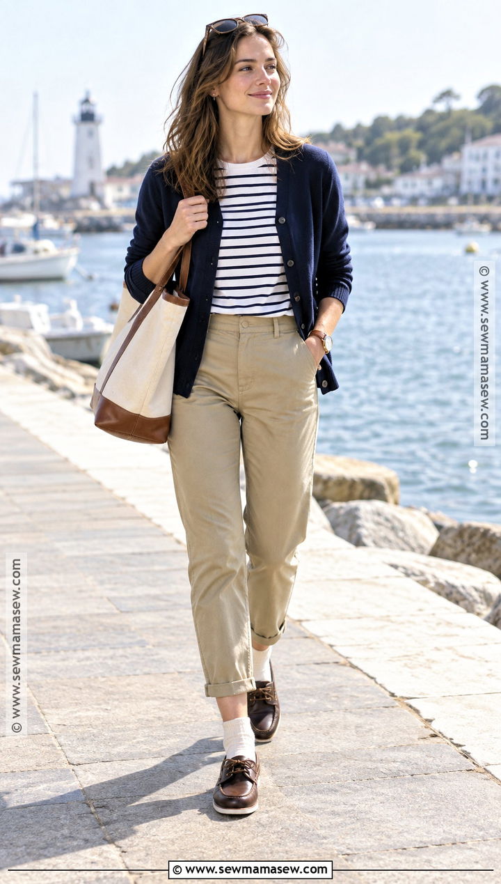 Boat Shoes With Chinos And A Cardigan - 15 Best Shoes For Fall Weather