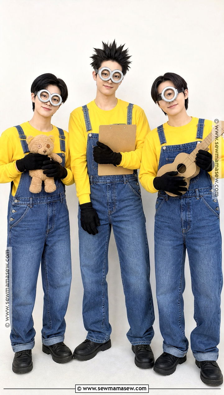 Bob Kevin And Stuart Trio Costume - 30 Easy Minion Costume Ideas