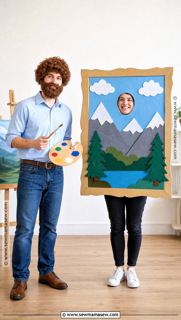 Bob Ross And Painting Costume - 40 halloween costumes for 2