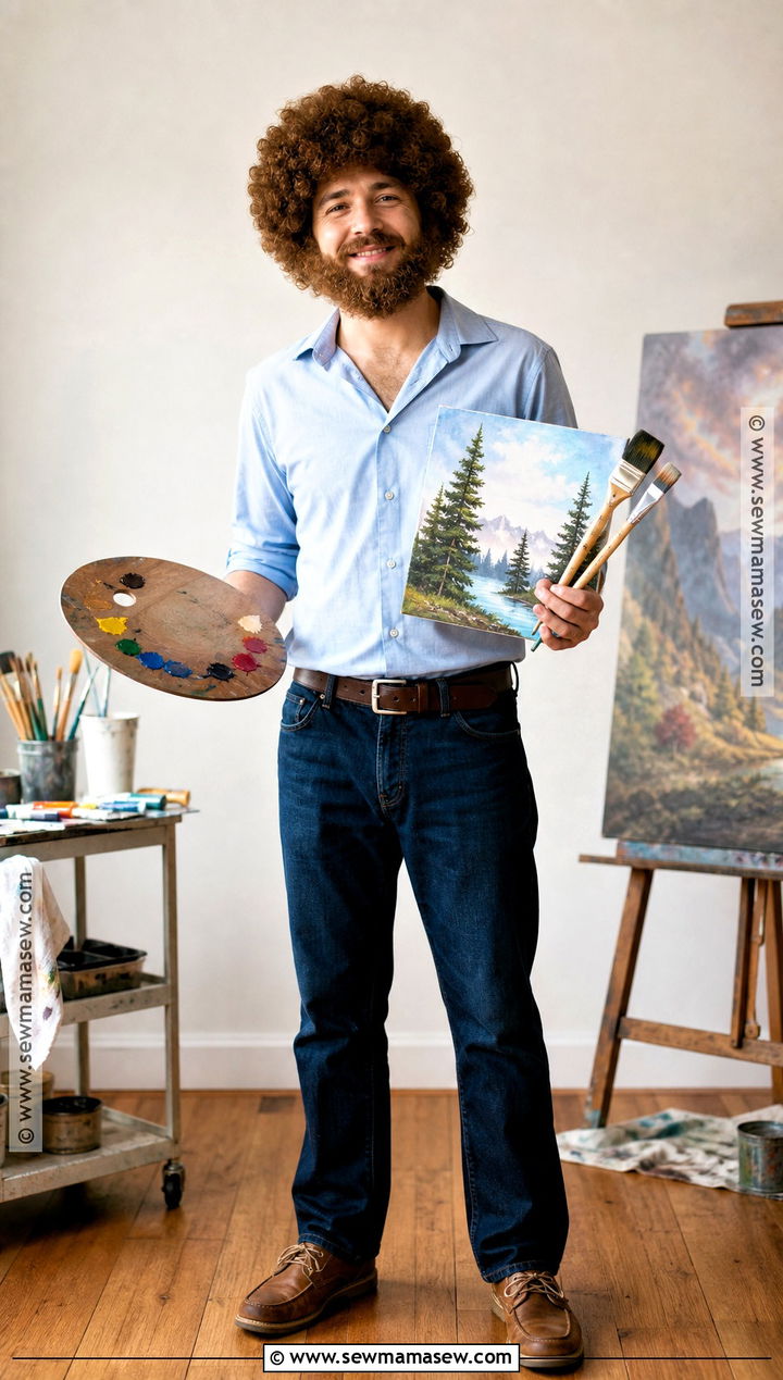 Bob Ross Costume - 40 men costume ideas