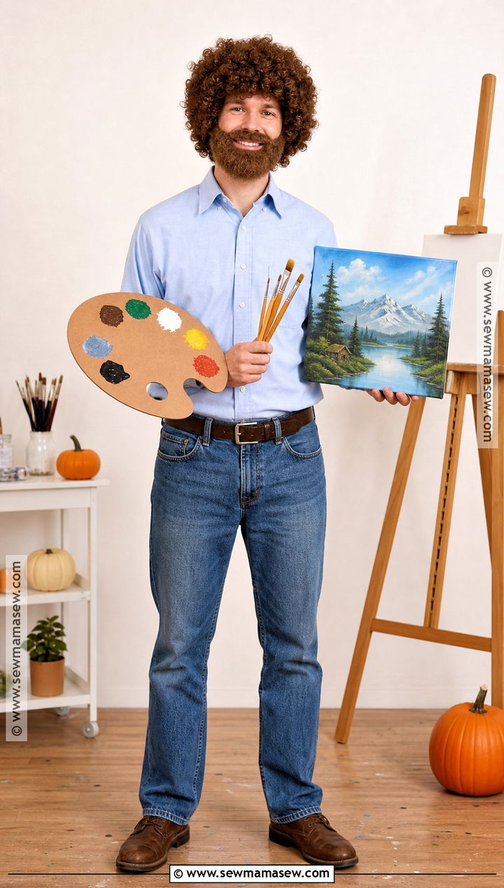 Bob Ross Costume - 45 cool halloween costumes
