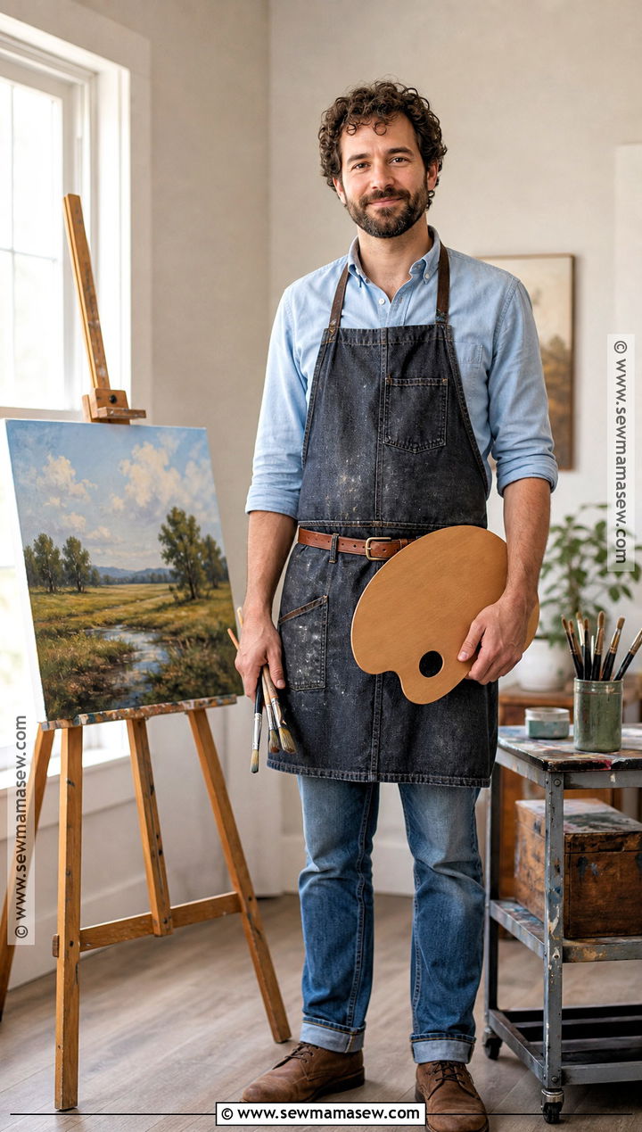 Bob Ross Costume With Painter Outfit - 35 curly hair halloween costume ideas