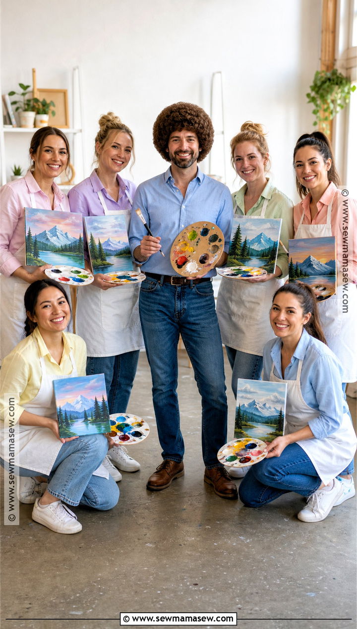 Bob Ross Group Costume With Painting Class - 35 bob ross costume ideas