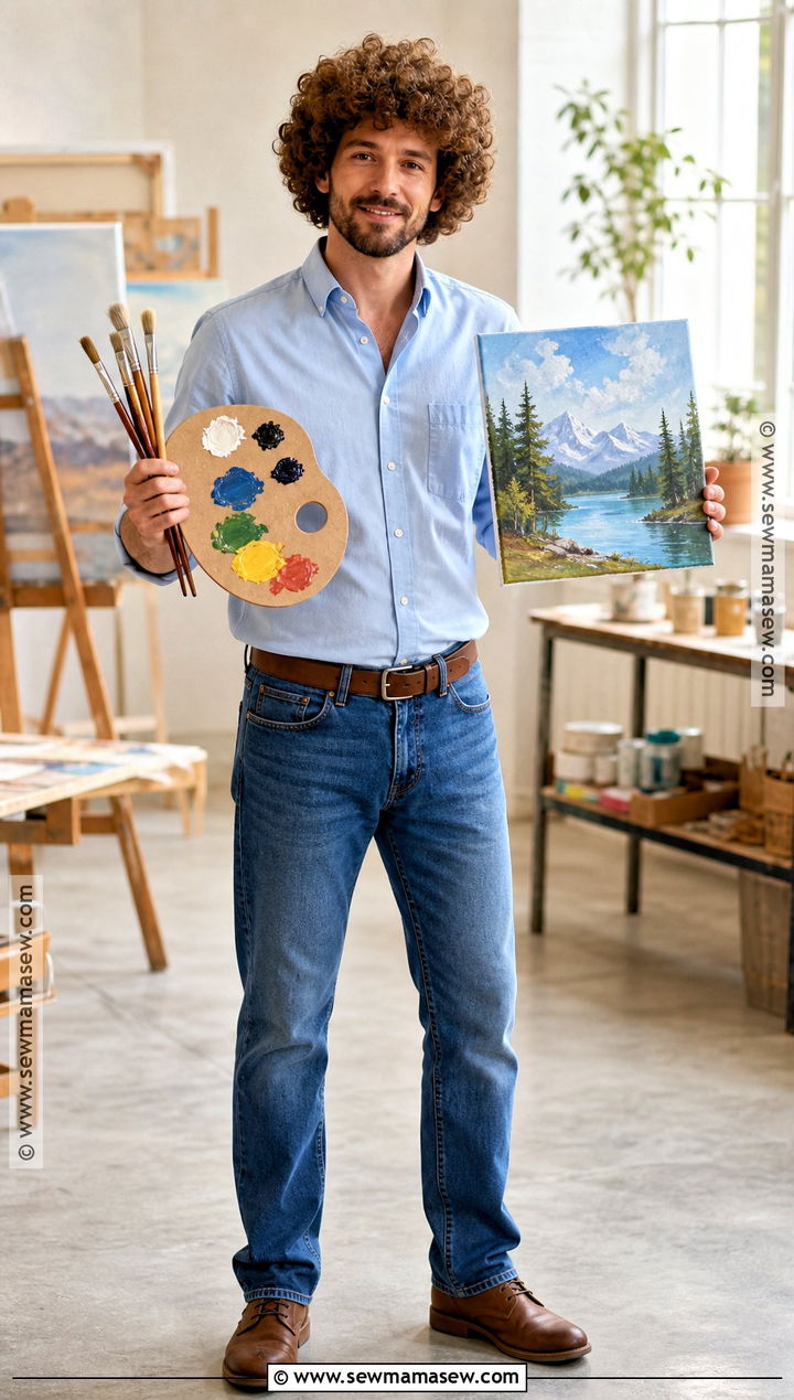 Bob Ross Painter Costume - 30 Last Minute Costume Ideas for Men